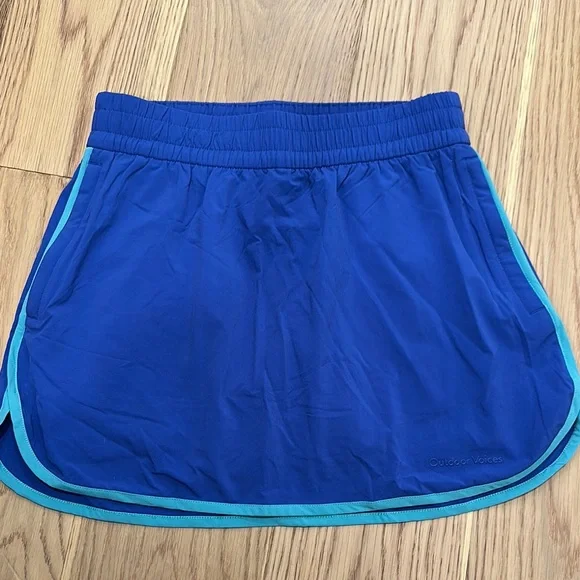*NWT Outdoor Voices 3" Royal Blue Skirt with Aqua Trim Tennis Golf Activewear - Picture 2 of 10